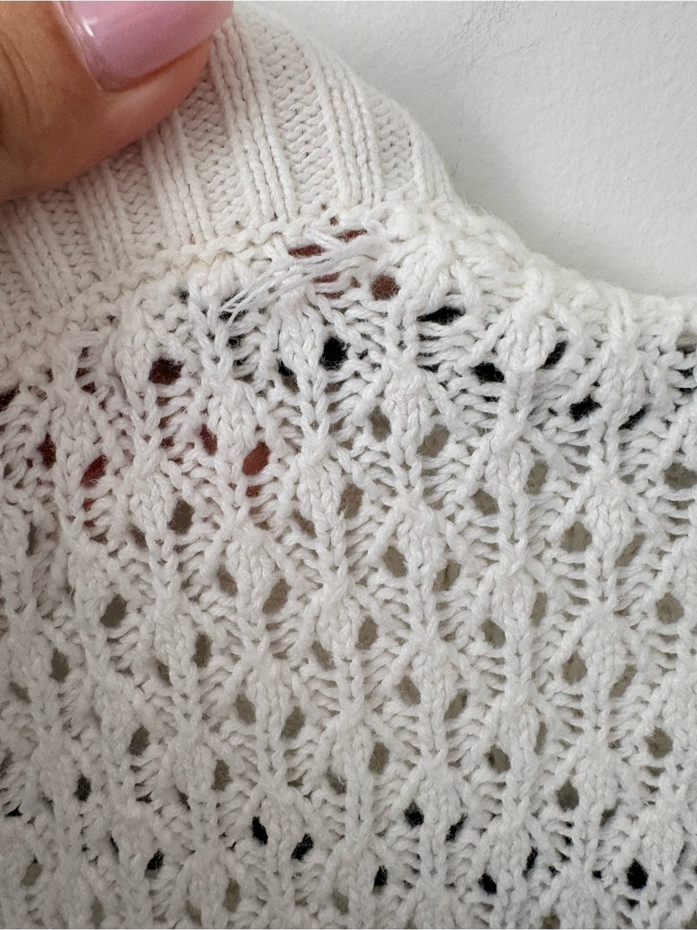 Eddie Bauer White Open Knit Button Front Cardigan Size Small 100% Cotton - Picture 14 of 14
